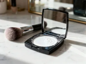 Elegancka buteleczka serum nawilżającego na marmurowym blacie, symbolizująca pielęgnację przeciwzmarszczkową.