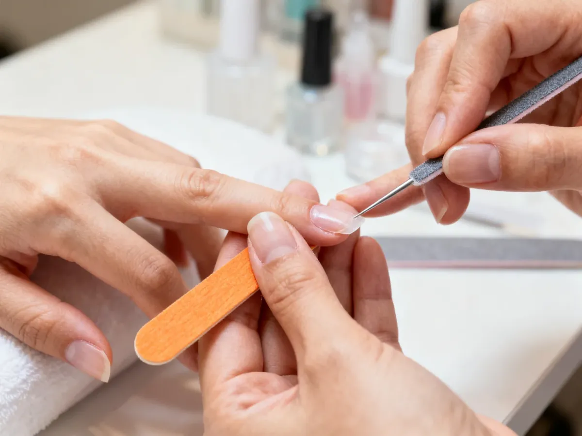 Przygotowanie naturalnego paznokcia przed nałożeniem akrylu