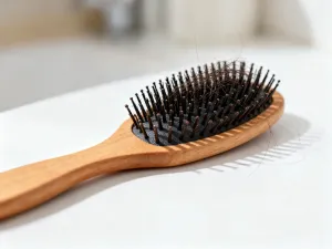 Zadbane dłonie z profesjonalnymi narzędziami do manicure na marmurowym stole w estetycznym salonie kosmetycznym.